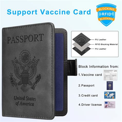 ACdream Passport and Vaccine Card Holder Combo, Cover 